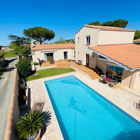 Annexe Des Pins - Studio Gite Avec Piscine & Climatisation Villeneuve-les-Beziers Ngoại thất bức ảnh