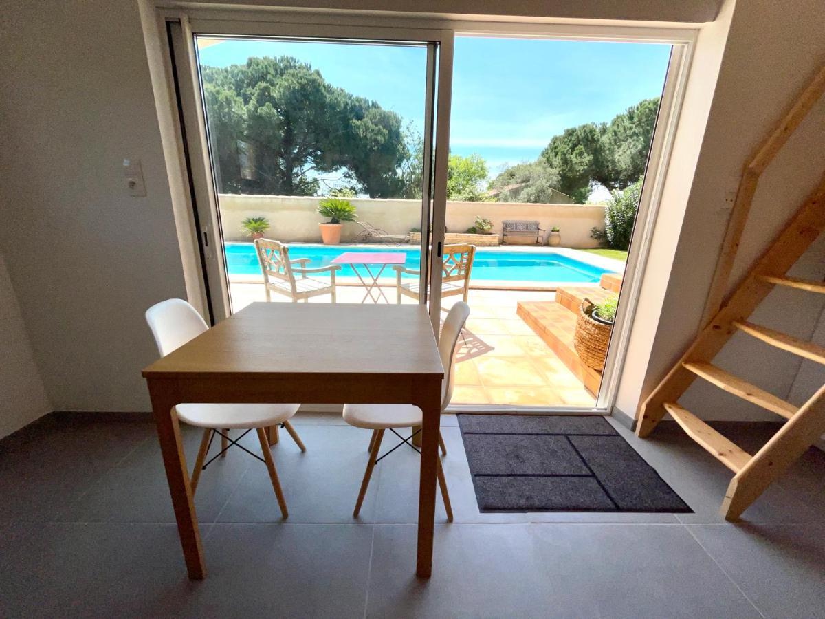 Annexe Des Pins - Studio Gite Avec Piscine & Climatisation Villeneuve-les-Beziers Ngoại thất bức ảnh